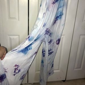 NEW Blue purple tie-dye jumpsuit overall XL 1X 2X